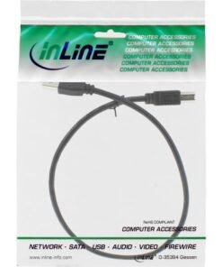 Alternative view of InLine® USB 2.0 kabel, A i B, crni, Dužina kabela, 0,5-5m