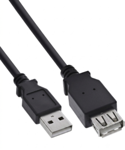 InLine® USB 2.0 produžni kabel, muški/ženski, tip A, crni, Dužina, 0,5-5m
