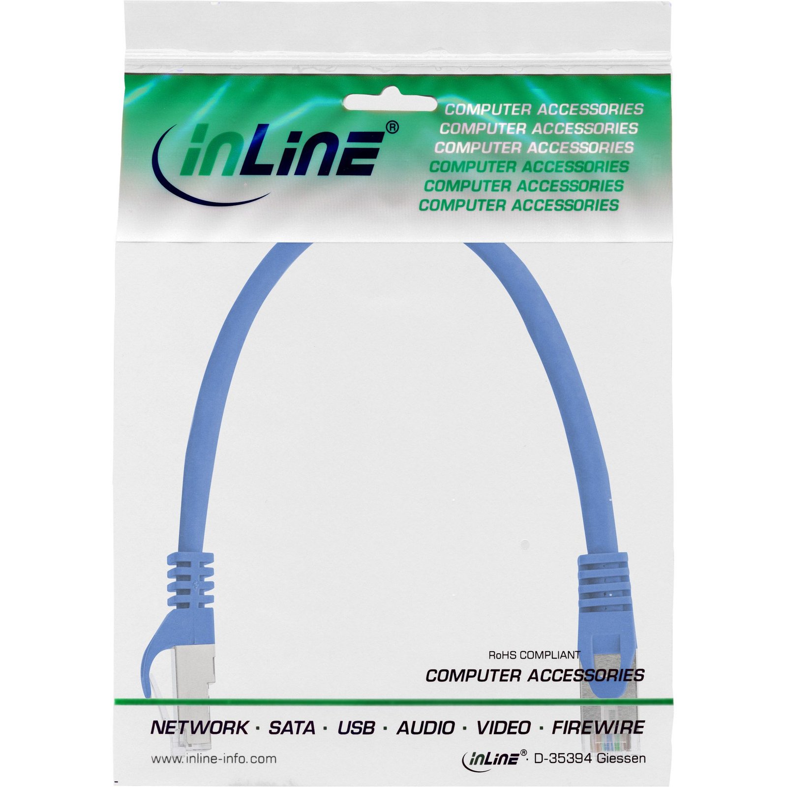 InLine® patch kabel, F/UTP, Cat.5e, plavi, 0,3-10 m - Slika 2
